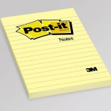 3M Post-it samolepiace bločky 102x152,100listov , linajkový,žltý pastel