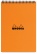 Clairefontaine Rhodia Classic oranžový špirálový blok 80 listov, linajkový 14,8x21cm