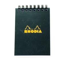 Clairefontaine Rhodia Classic čierny špirálový blok kockovaný 80listov, 10,5x14,8cm