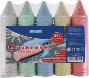 Stylex kriedy na asfalt XXL, 5-farieb/bal.