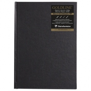 Clairefontaine goldline zošit 14,8 x 21  cm, 140g, 64 strán, čierny