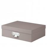 Rössler SOHO úložný box s kovovým držiakom, taupe (25x33x10 cm)