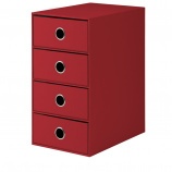 Rössler SOHO úložný box 4-šuflíkový červený