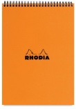 Clairefontaine Rhodia Classic oranžový špirálový blok 80 listov, linajkový 14,8x21cm