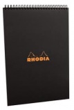 Clairefontaine Rhodia Classic čierny špirálový blok linajkový 80listov, 14,8x21cm