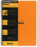 Clairefontaine Rhodia Classic oranžový špirál.zošit linajk.+okraj 80listov, 22,5x29,7cm