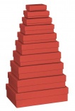 Stewo darčeková krabica (20x12x5 cm, 4.veľkosť) One Colour, červená