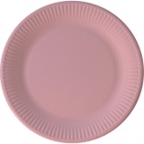 Procos papierový tanier, 23cm, 8ks, unicolour, ružový (3)