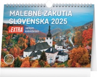 Stolový kalendár Malebné zákutia Slovenska 2025 s extra velkým kalendáriom, 30 × 21 cm