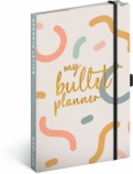 Týždenný nedatovaný diár My Bullet Planner, 13 × 21 cm CZ/SK